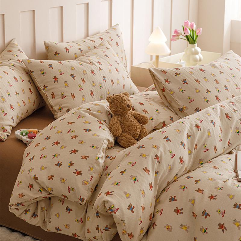 

Хлопок высшего класса для матерей и младенцев, двухслойная пряжа, длинноволокнистый хлопок, чистый хлопок, мягкая и дышащая простыня из чистого хлопка для сна нагишом 1.2m bed sheet three-piece set 150 * 200