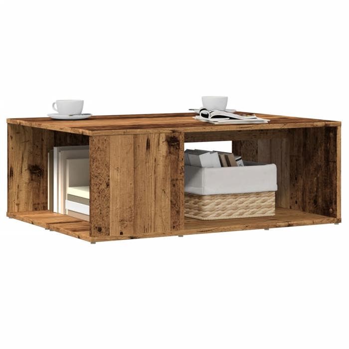 VidaXL Table basse vieux bois 90x67x33 cm bois d'ingénierie, table d'appoint, table de salon, table latérale, bout de 856552