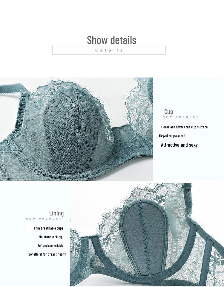 European & American Style Sexy Lace Bra - Sheer, Slimming, Plus Size