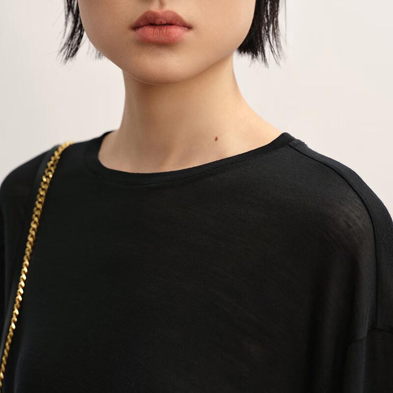Less 2025 Autumn Round Neck Long Sleeve T-Shirt
