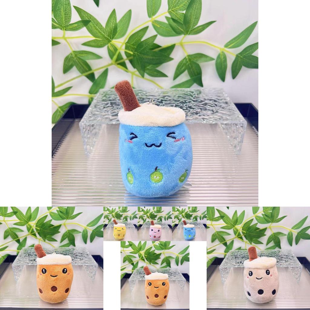 Adorable Cartoon Fruit Bubble Tea Cup Plush Keychain Soft And Cuddly Toy For All