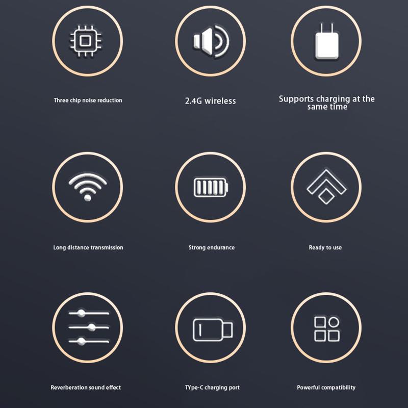 Wireless Lavalier Microphone For Live Streaming/Youtube/Facebook Live Plug And Play Portable Wireless Noise Canceling Microphone