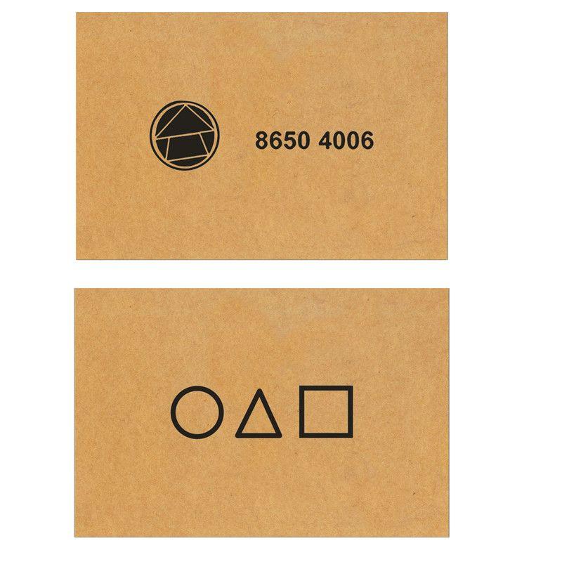 Pacote de Cartões de Visita Convite Místico Jogo da Lula Com Ícones Quadrado Triângulo Círculo