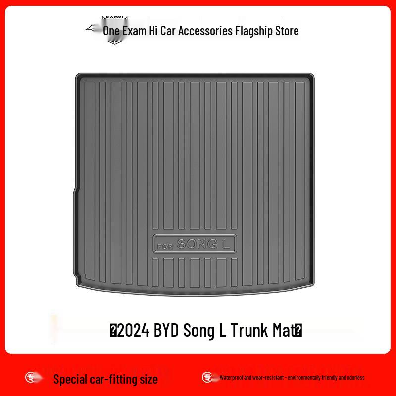 2024 BYD Song L Car Floor Mats Set: TPE, Eco-Friendly, Waterproof, Wear-Resistant, Includes Trunk Mat & Backrest Pad