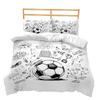 Basketball Football 3D Digital Printed Bed Kit Three Piece Quilt Cover