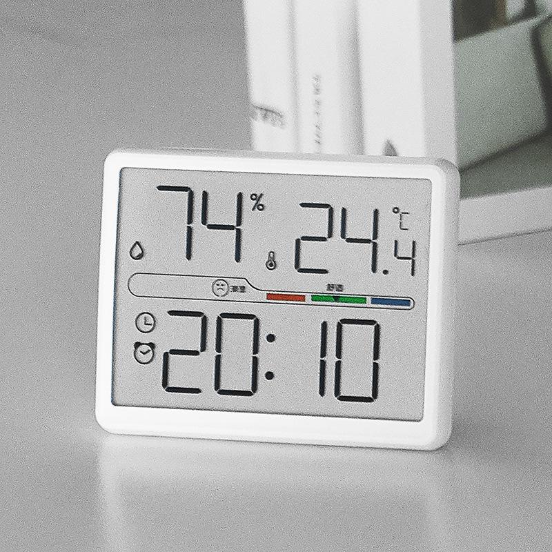 Chinese version simple clock convenient temperature and humidity clock multifunctional magnetic refrigerator clock 802