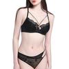 French Style Thin Embroidered Lace Bra Set Minimizer Anti‑Sagging Plus Size Brassiere for Large Bust
