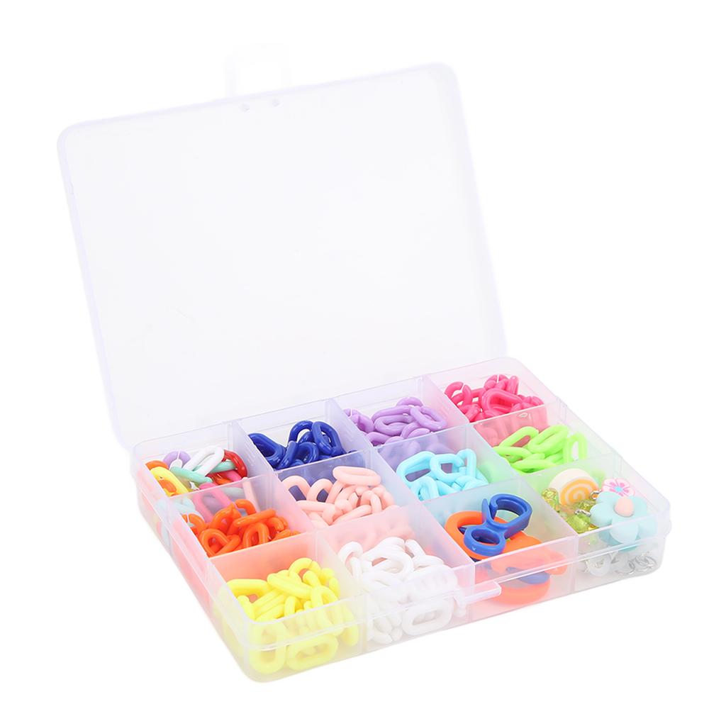 DIY Bunte Kettenmaske für Kinder Basteln Inklusive Kunststoff Karabinerverschluss Anhänger für DIY Armband