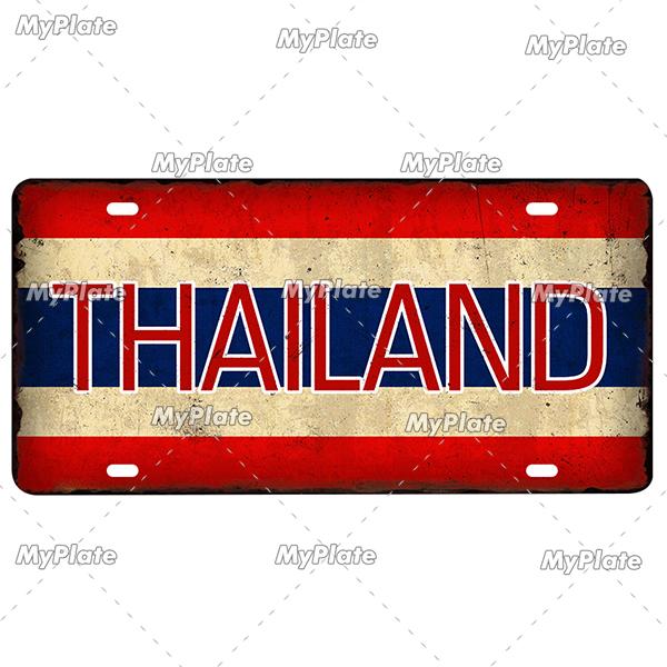 Hot Sell National Flag Poster 15x30cm Plate Metal Sign Tin Sign Poster Plaque Decor Bar Pub Club Home Wall Decoration