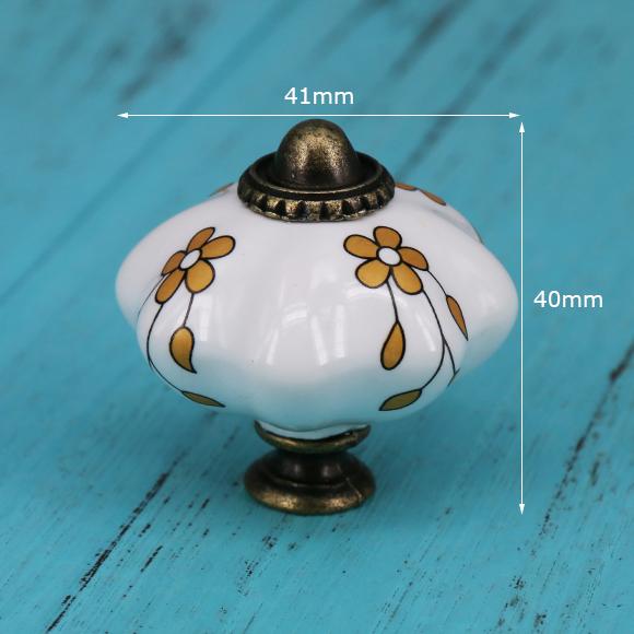 1x luxurious porcelain knobs handles Ceramic Drawer Dresser Knobs Pulls Kitchen Cabinet Furniture Bedroom Handle