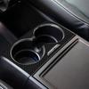 Carbon Fiber Interior Center Cupholder Cover Trim For Toyota Sienna 2015-