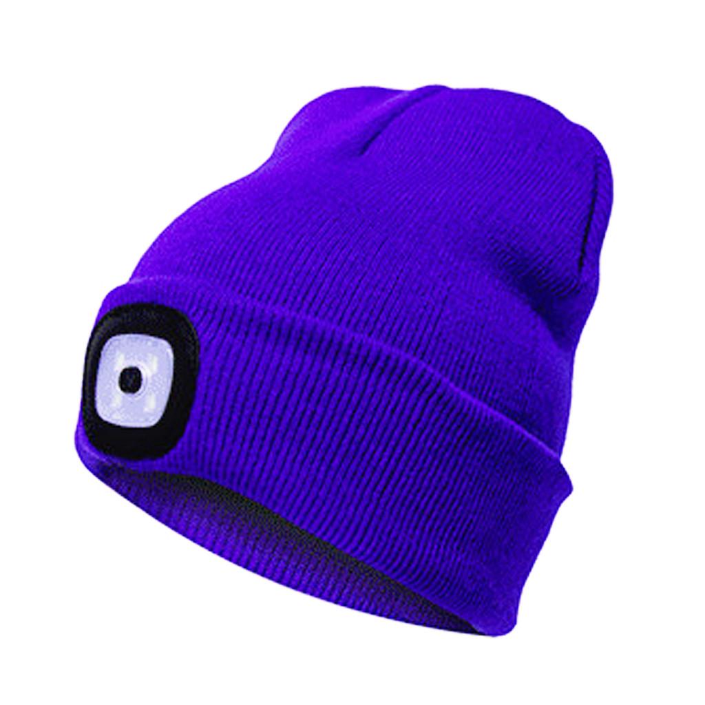 USB Rechargeable LED Light-up Knit Hat 