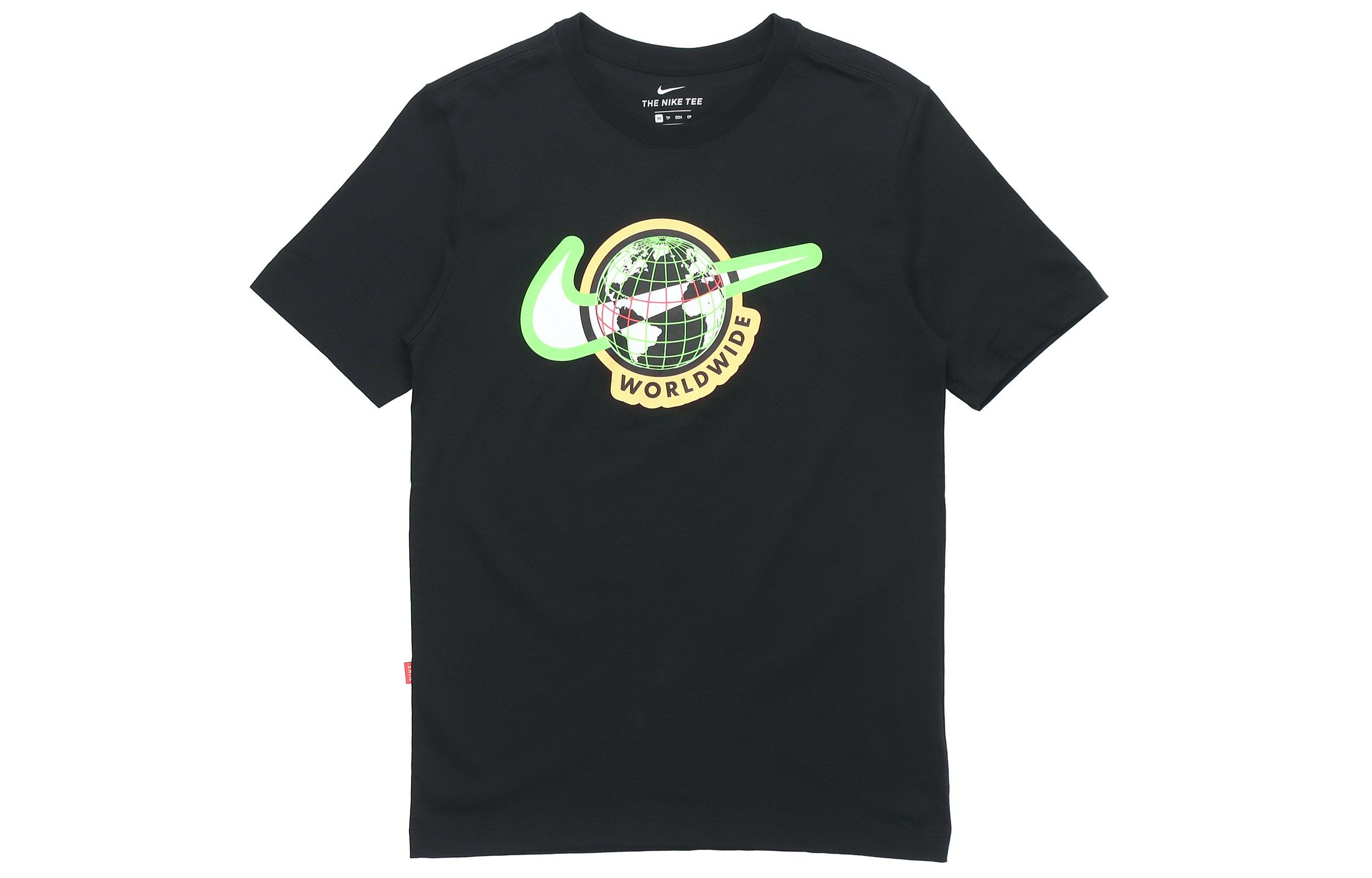 

Nike T Shirts Men s Black Crew Neck Moderate Straight Fit CW0387-010 XL
