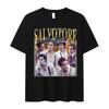 Hot Sale Damon Salvatore TV Drama Graphic Print T-shirt Men Women Retro Gothic Fashion Loose Casual Oversized Streetwear Harajuku Y2K Summer New Teee
