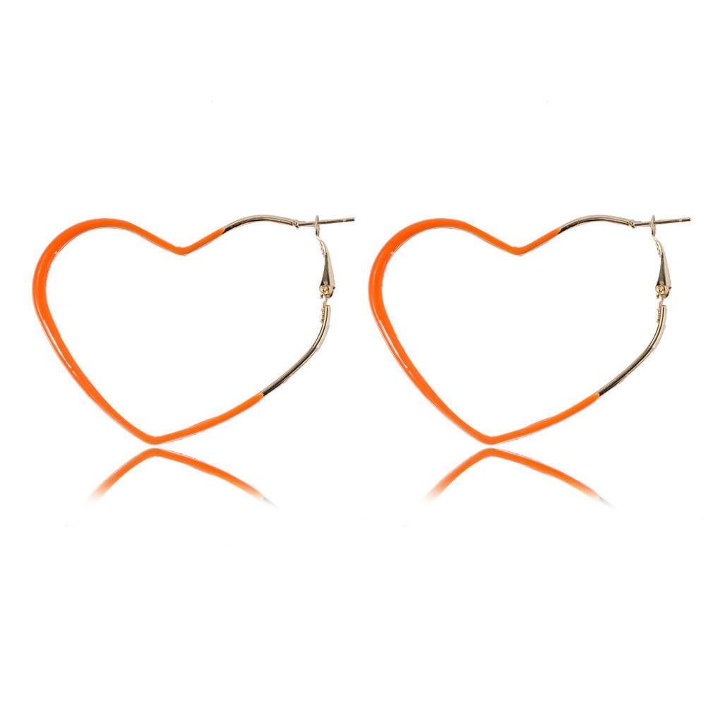 Geometric Elegant 2021 Heartshaped Alloy Earrings For Women In Colors Bright