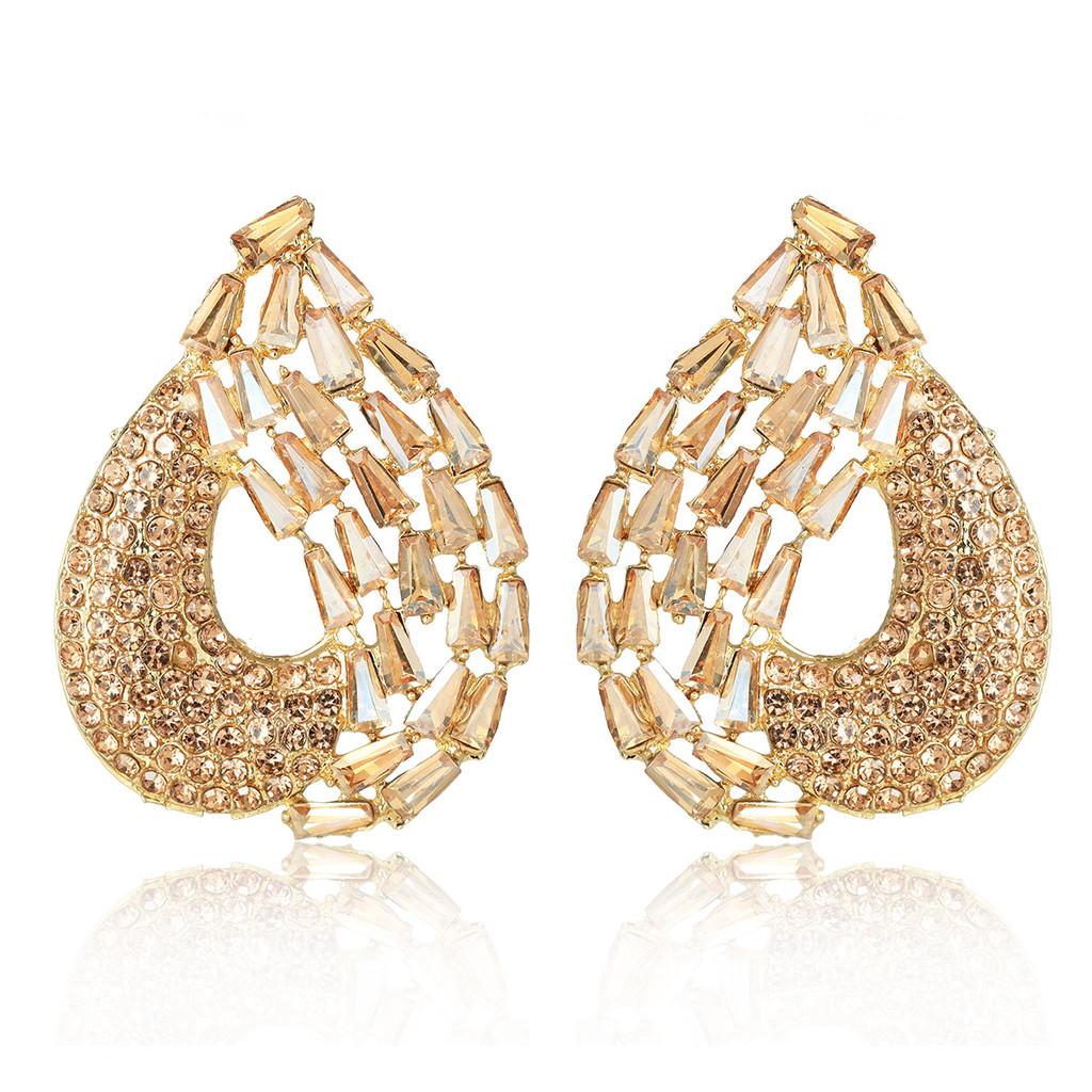 Elegant Water Drop Earrings With Cubic Zirconia For Womens Fashion Accessory