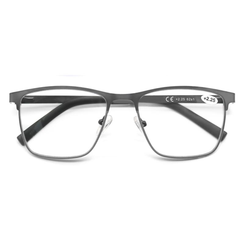 

Очки Modfans для чтения с синим светом для мужчин, металлическая оправа, для чтения журналов, увеличительное стекло, очки для пресбиопии, диоптрии +0,75~4,0 +150