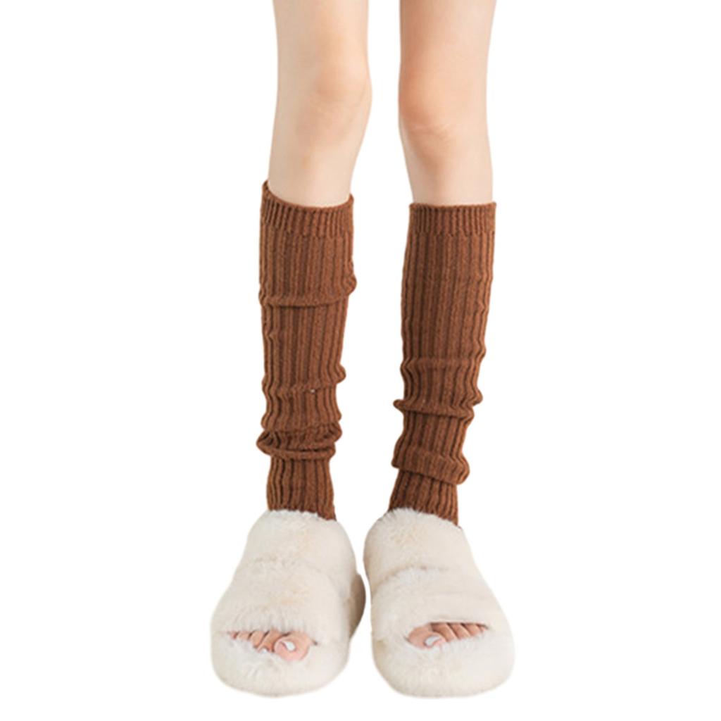 Women's Leg Warmer Fuzzy Knitted Leg Sleeve Winter Students Girls JK Foot Cover
