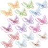 1Pcs Multicolour 3D Embroidery Lace Butterfly Patches Applique Clothing Patch Decoration