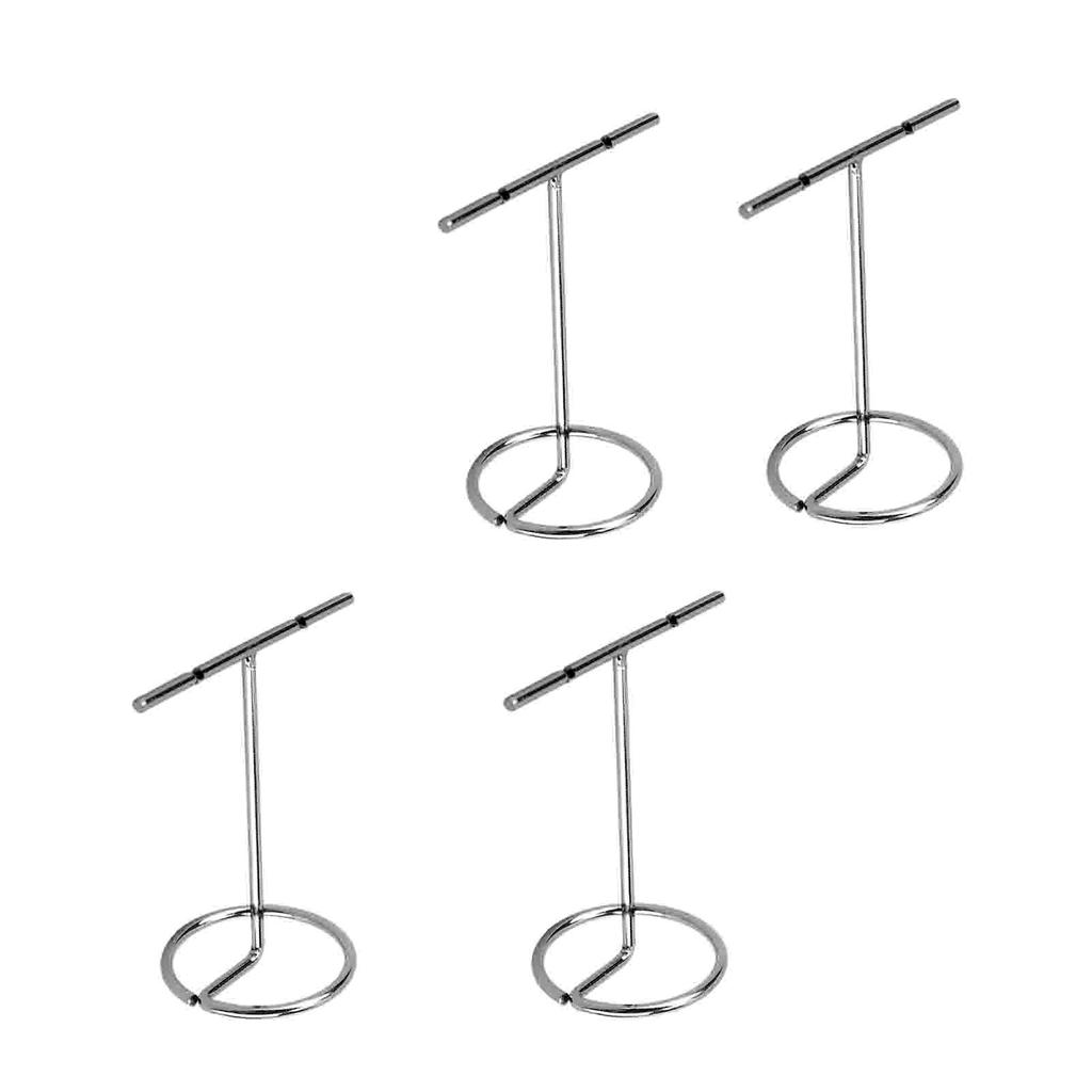 4pcs T Shaped Earring Display Stand Jewellery Display Stand Photo Props T Shape Slotted Necklace Stand for Store Closet
