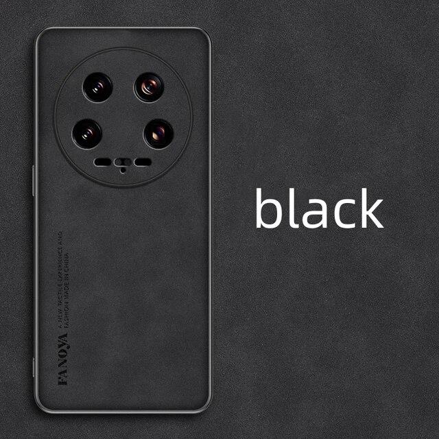 

Для Xiaomi 14 Ultra чехол из овчины, искусственная кожа, матовый чехол для Xiaomi MI 14 Pro 13 Ultra 13 Lite, противоударные чехлы-бамперы For Xiaomi 14 Ultra чёрный