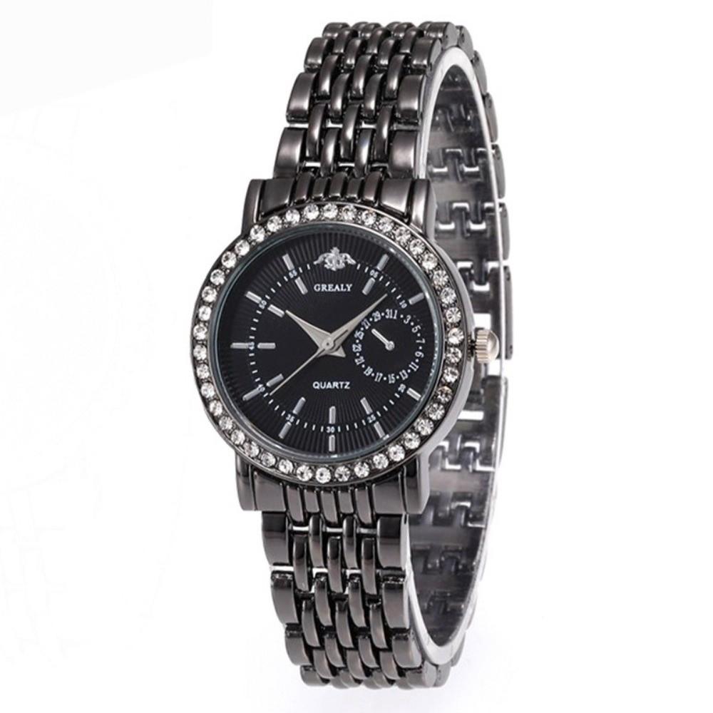 Casual Quartz Wristwatch Alloy Band Ladies Dress Watch Fashion Diamond Inlaid Watch Women's