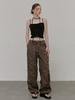 ETMON String Wide Pants, Brown
