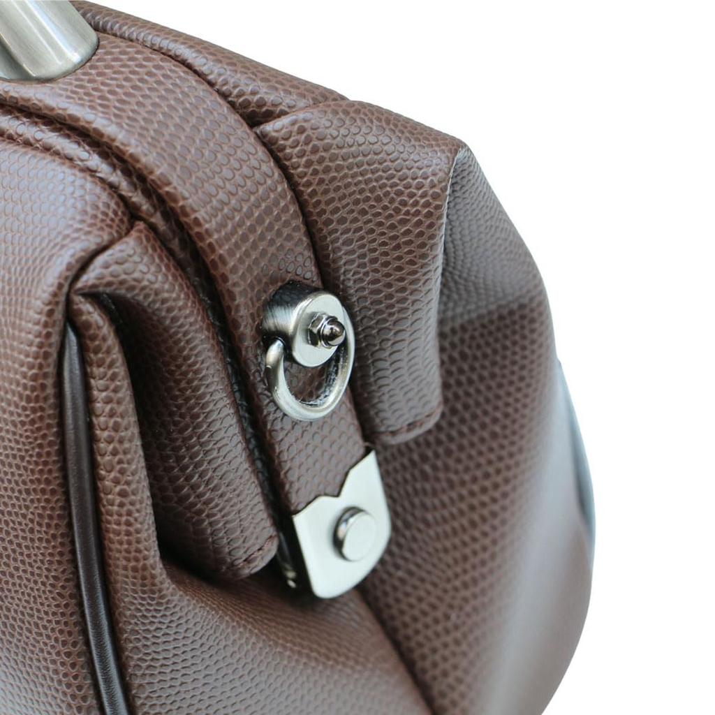 [YOUTA] LIZARD Toyooka Bag Dulles Bag, Made in Japan with Synthetic Leather, Horizontal, Chocolate, XS