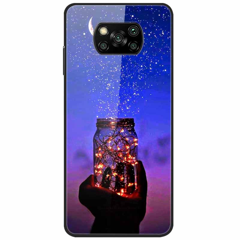 Etui na Poco X3 Pro Modne Urocze Szkło Hartowane Luksusowe Pokrowce Coque dla Xiaomi Poco X3 NFC Etui PocoX3 X 3 Zderzak Ochronny
