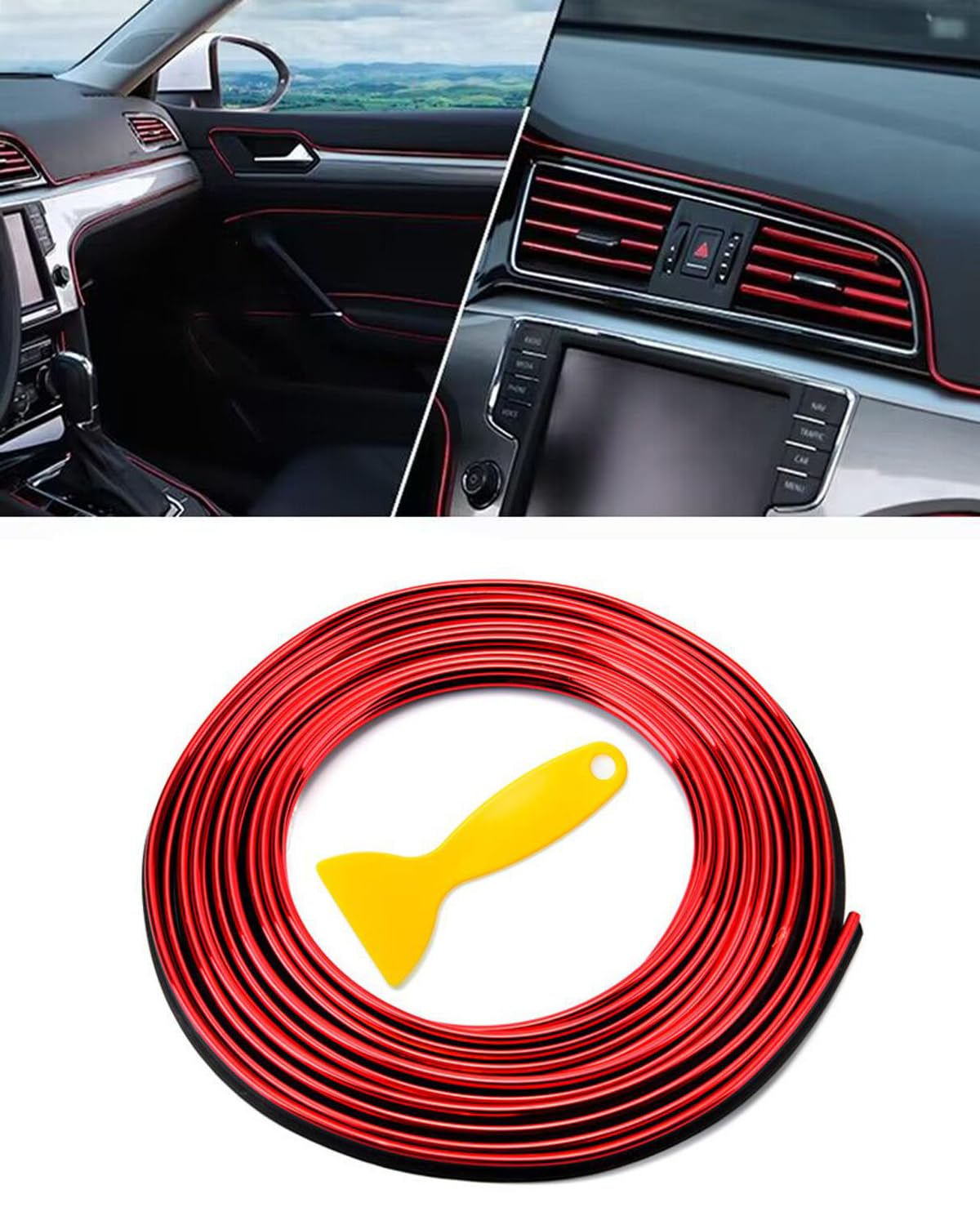 

harukita Car Color Mall, Inserts Into Gap, Interior Slim Mall, Car Interior Mall, Choose красный