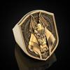 Men's Vintage 925 Silver Wolf Head Body 18k Gold Plated Ring Gift Party Jewelry Ring