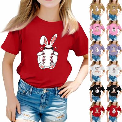Toddler Girl Boy T-Shirts Kids Top Boys And Girls Printed Short Sleeved T-shirt 1-12Y