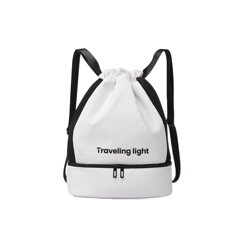 

Dry Wet Separation Swimming Yoga Bag Waterproof Sport Basketball Bag Climbing Backpack Women белый