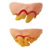 Prothèses dentaires drôles ensemble complet de 10 dents de vampire incisives zombie pleines dent drôle Halloween entier