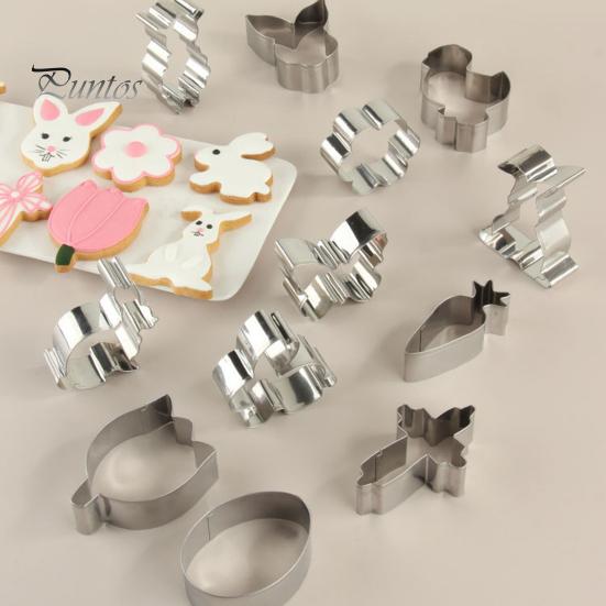 Set 9 Formine Biscotti Pasquali Acciaio Inox - Uovo, Coniglio, Fiore E Altri | Per Bambini E Decorazioni - Foto 8