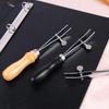 Wooden Handle Leather Creaser Width Adjustable Leather Edger Leather Working Tool For Belts Wallets Bags Saddles