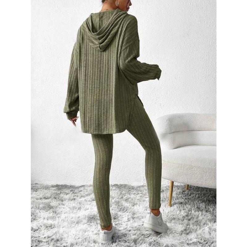 Fashionable Women's Two-piece Zipper Sweatshirt Wide-leg Sweatpants Casual Suit