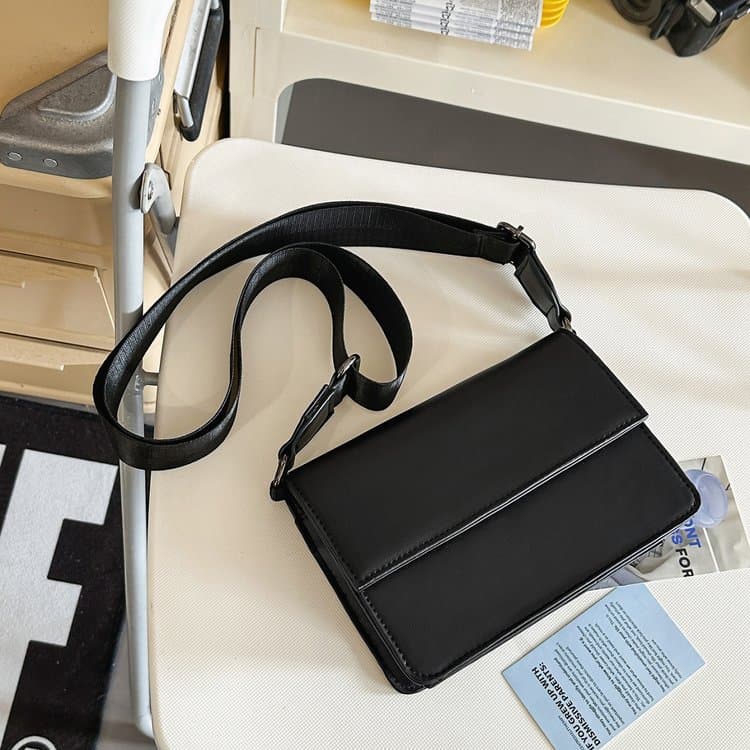 

Мужская простая кожаная сумка-мессенджер на клапане, сумка через плечо