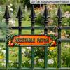 2D Flat, 15.7×3.94inch Vintage "VEGETABLE PATCH" Metal Wall Sign - Retro Plaque for Home Kitchen Office Aluminium Decorative Sign, Vegetable Art