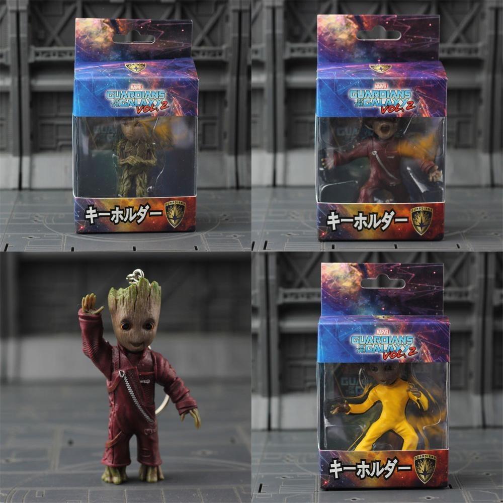 Guardians Of The Galaxy Baby Groot Hand Pvc Key Chain Figurine With Retail Box