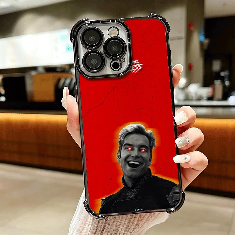 The Boys H-Homelander Plating Phone Case For Iphone 16 17 Pro Max Air 16E 14 15 Plus 12 13 Mini Anti-Fall Airabag Cover