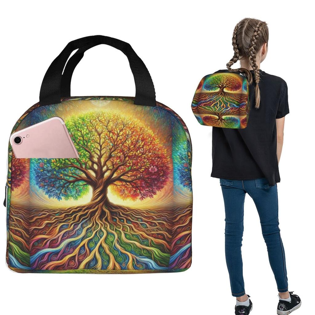 Tree Of Life Nature Viking Yggdrasil Norse Insulated Lunch Bag for Women Children Leakproof Food Boxes Thermal Lunch Box Tote