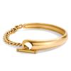 Youthway Asymmetric Bracelet For Women Minimalist  Gold Plated Stainless Steel Bracelet Simple Fashion Jewelry Girls Gift