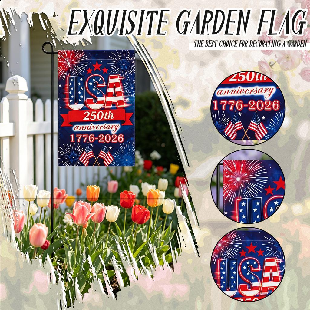 46x30cm USA 250. Jubiläums-Flaggenbanner 1776-2026 Gedenkdekoration für die Unabhängigkeitstag-Feier Außen- und Innenbereich