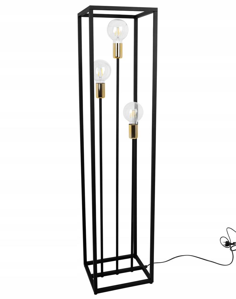 BLACK METAL FLOOR LAMP 130 CM