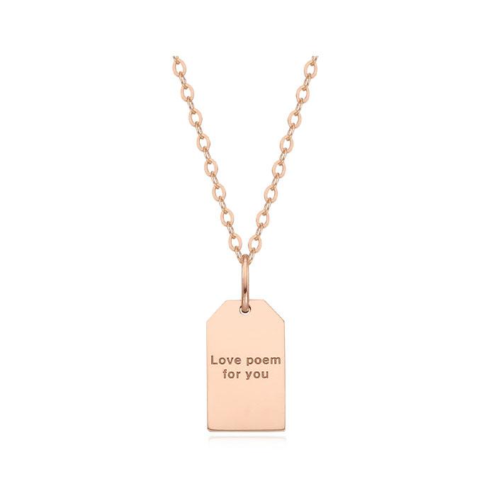 Tirrlirr 14K Pink Gold Tulli Tag Necklace Tset_053