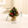1PC Christmas Decoration Desktop Pine Cone Linen Christmas Tree Decoration Ornaments Home Scene Decoration Accessories