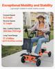 Scooter elettrico pieghevole a 4 ruote per adulti e anziani, Scooter elettrico con capacità di carico 120 kg, Sedia a rotelle da viaggio all-terrain con batteria al litio da 48V