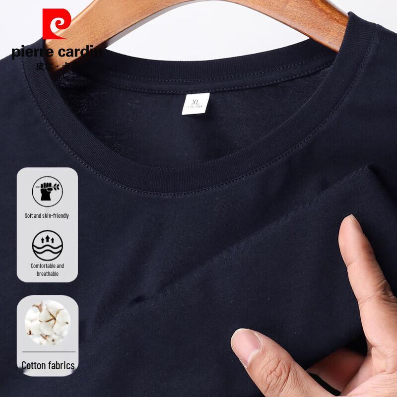 Pierre Cardin Men's Cotton Long Sleeve Round Neck T-Shirt