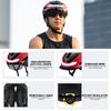 Motorcycle Helmets with Ride Lights Magnetic Goggles Visor Rechargeable LED Night Breathable Light Helmet Safety for Bicycle